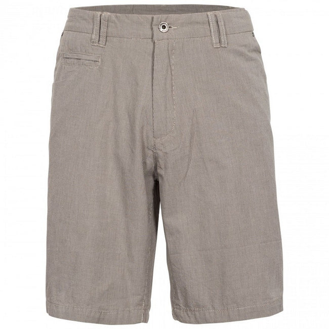 Oatmeal Check - Front - Trespass Mens Miner Travel Shorts