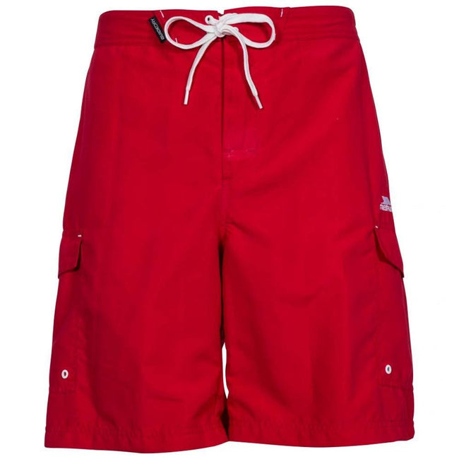 Red - Front - Trespass Mens Crucifer Surf Shorts