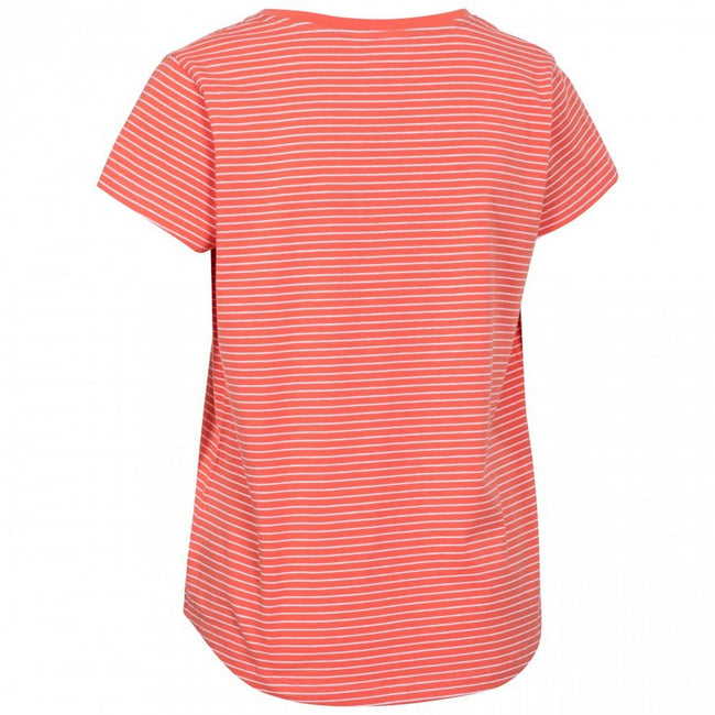 Peach Stripe - Back - Trespass Womens Konnie V Neck T Shirt