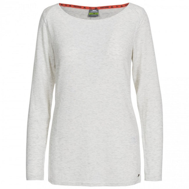 White Marl - Front - Trespass Womens Daintree Long Sleeved T Shirt