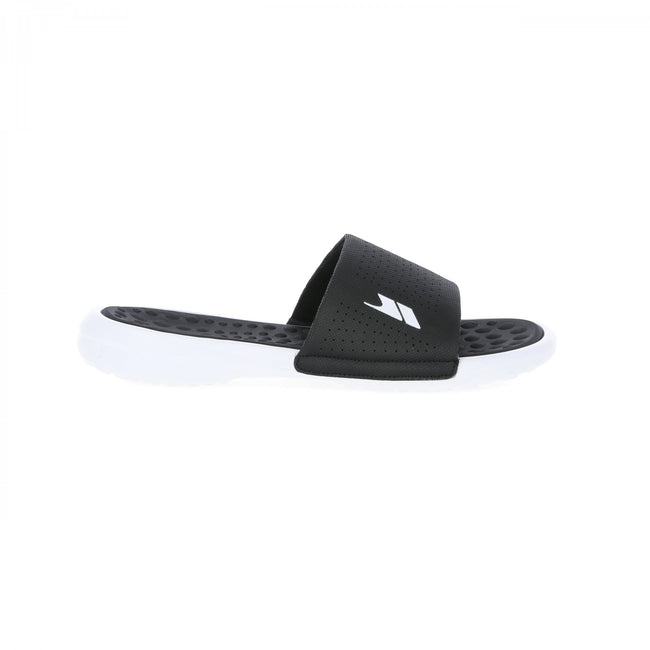Black - White - Back - Trespass Mens Slide Cushioned Sandal