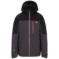 Dark Grey - Front - Trespass Mens Tappin Hooded Waterproof Jacket