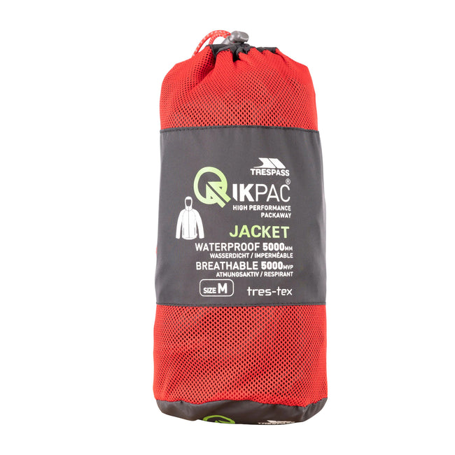 Black-Red - Lifestyle - Trespass Qikpac X Unisex Packaway Jacket