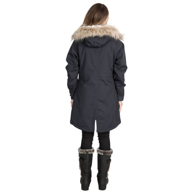 Dark Grey - Side - Trespass Womens-Ladies Faithful Waterproof Jacket