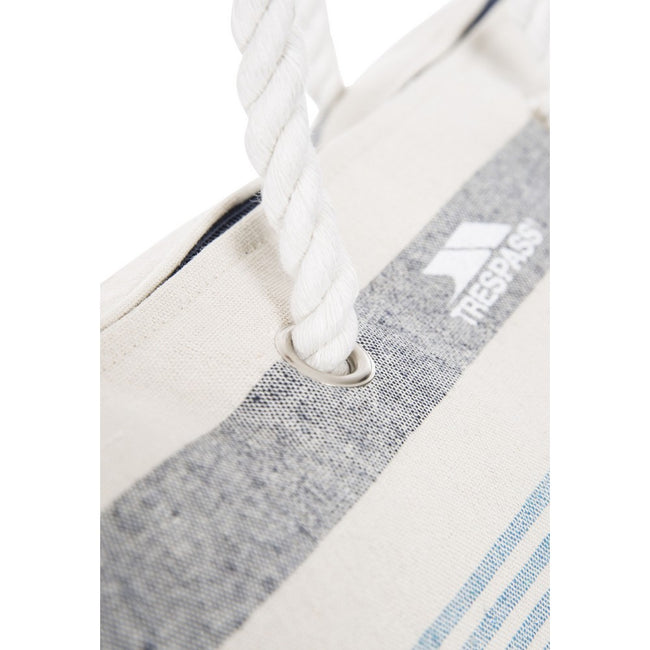 White-Blue Stripe - Side - Trespass Womens-Ladies Totba Tote Bag