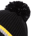 Black - Side - Trespass Childrens-Kids Lit Beanie Hat