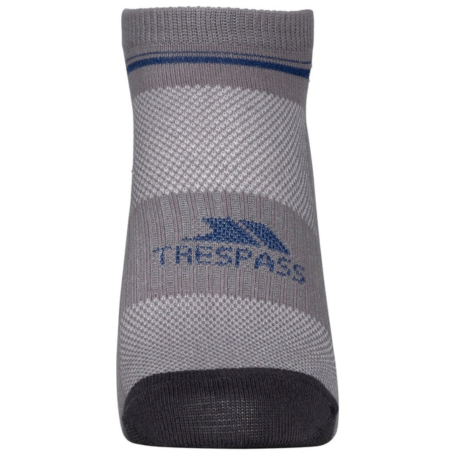 Platinum-Dark Grey - Back - Trespass Unisex Adults Isolate Coolmax Trainer Sock (Pack Of 2)