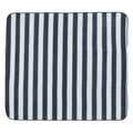 Navy Stripe - Side - Trespass Throw Folded Waterproof Blanket