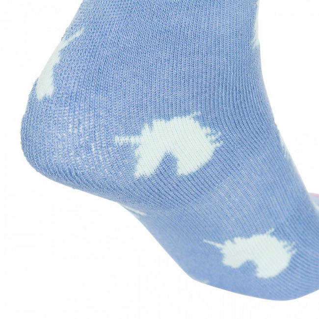 Bluebell-Aqua - Lifestyle - Trespass Kids-Childrens Replicate Ski Tube Sock (Pack Of 2)
