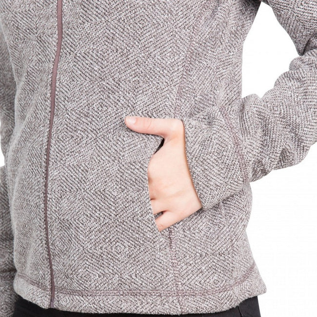 Dusty Heather - Close up - Trespass Womens-Ladies Reserve Hooded Fleece