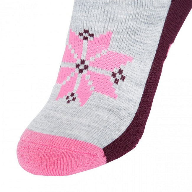 Grey Melange - Back - Trespass Womens-Ladies Snowfall Thermal Ski Socks (Pack Of 1)