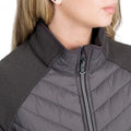 Charcoal - Side - Trespass Womens-Ladies Underpinned Padded Fleece Jacket