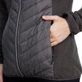 Charcoal - Pack Shot - Trespass Womens-Ladies Underpinned Padded Fleece Jacket