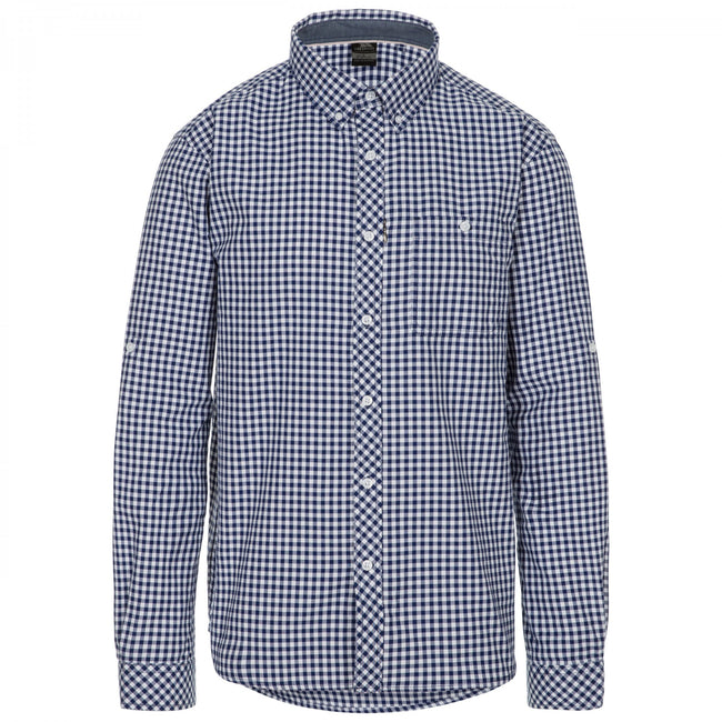 Blue Check - Front - Trespass Mens Yafforth Cotton Shirt
