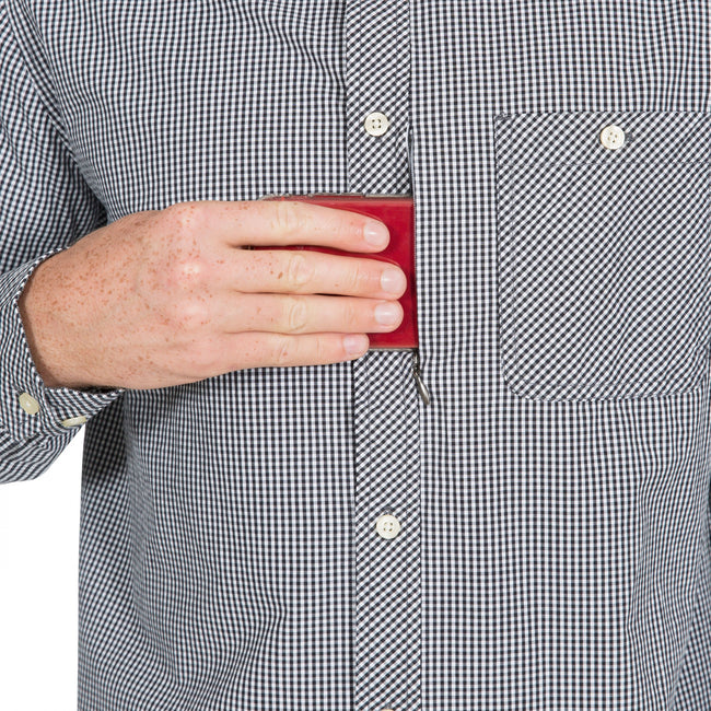 Black Gingham - Lifestyle - Trespass Mens Yaddlethorpe Cotton Shirt