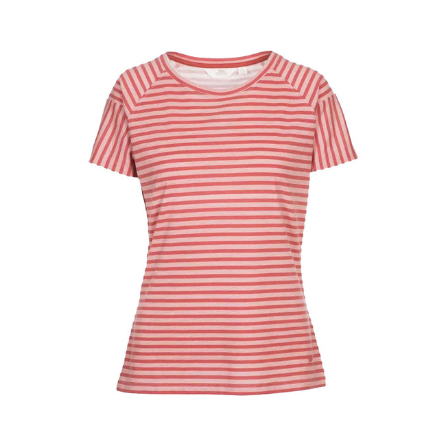 Rhubarb Red Stripe - Front - Trespass Womens-Ladies Ani T-Shirt