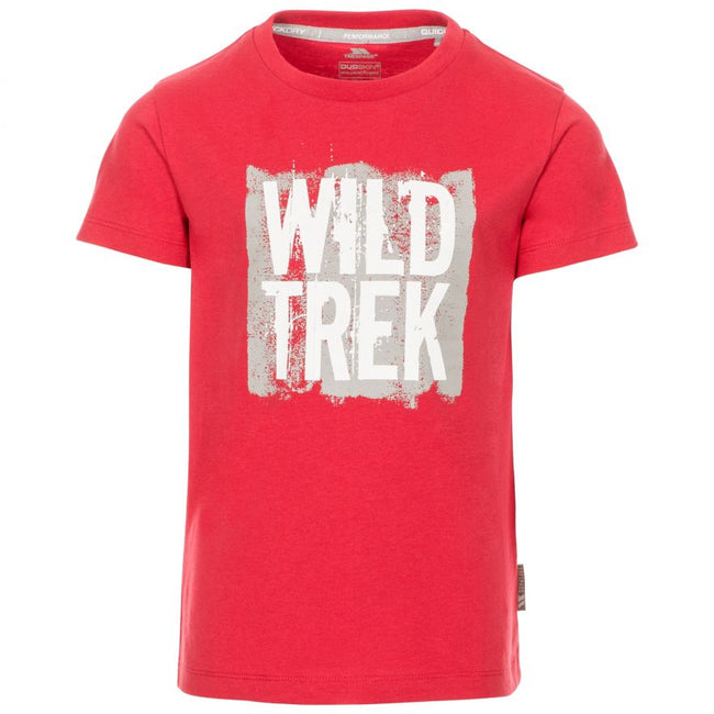 Red - Front - Trespass Childrens Boys Zealous T-Shirt