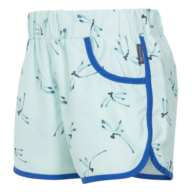 Pale Mint Print - Back - Trespass Childrens Girls Stunned Shorts