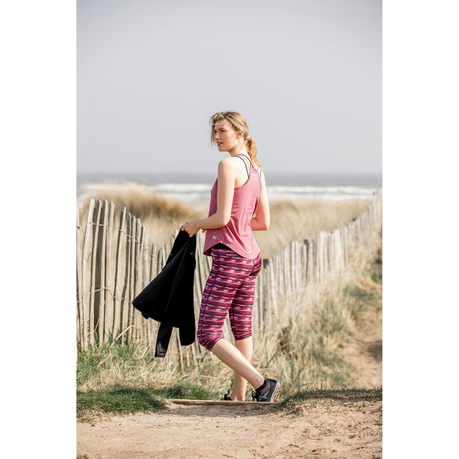 Berry Print - Back - Trespass Womens-Ladies Harper Cropped Leggings