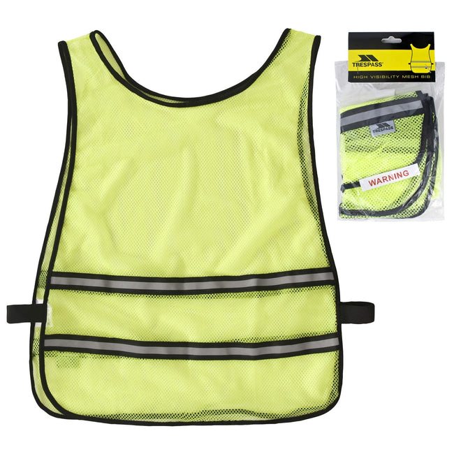 Hi Vis Yellow - Front - Trespass Visible Hi-Visibility Bib