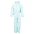 Pale Mint - Front - Trespass Childrens-Kids Button Rain Suit