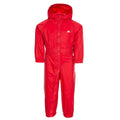 Red - Front - Trespass Babies Button Rain Suit
