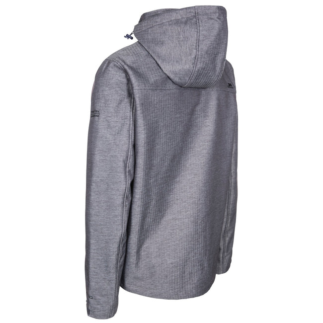 Grey Texture - Side - Trespass Mens Carter Waterproof Softshell Jacket