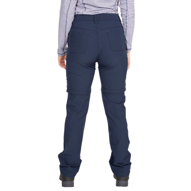 Navy - Back - Trespass Womens-Ladies Eadie Convertible Trousers