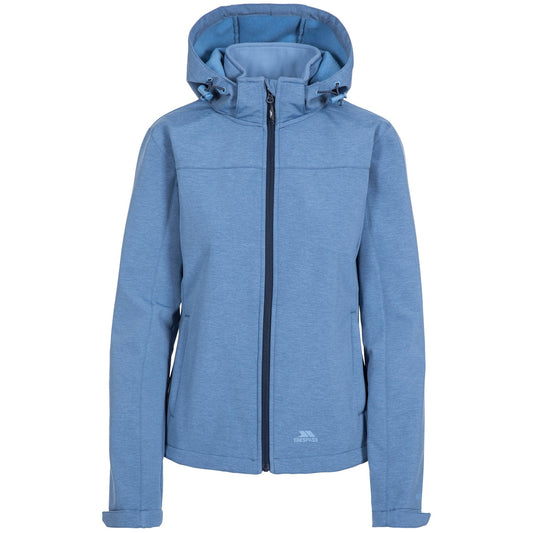 Denim Blue Marl - Front - Trespass Womens-Ladies Leah Waterproof Softshell Jacket