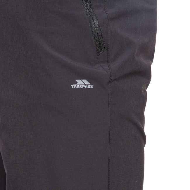 Black - Side - Trespass Mens Gatesgillwell Water Repellent Cargo Shorts