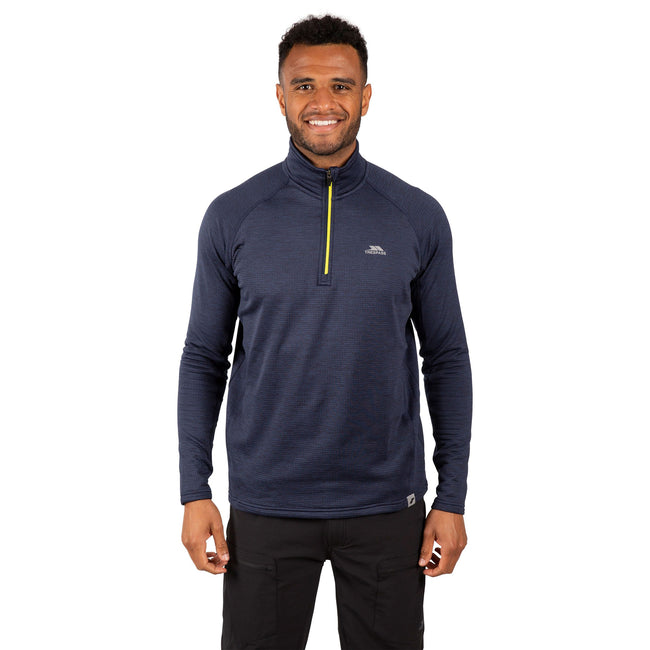 Navy Marl - Side - Trespass Mens Goodwin Active Top