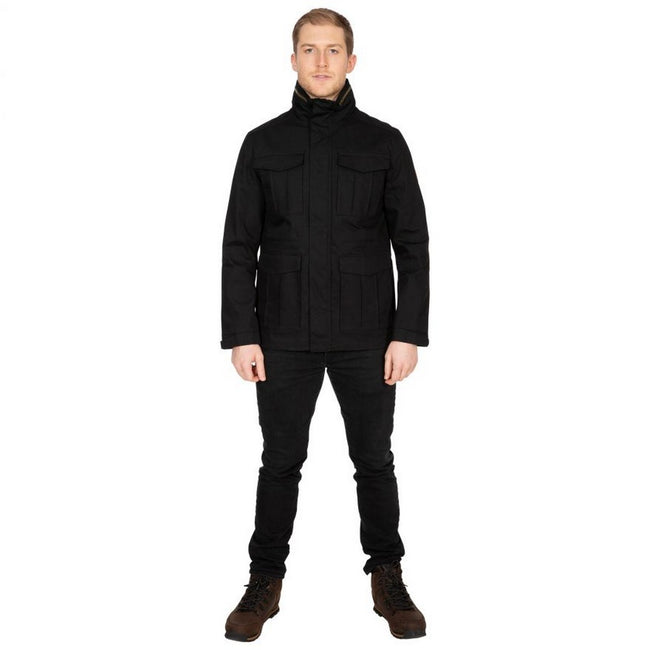 Black - Back - Trespass Mens Rainthan Waterproof Jacket