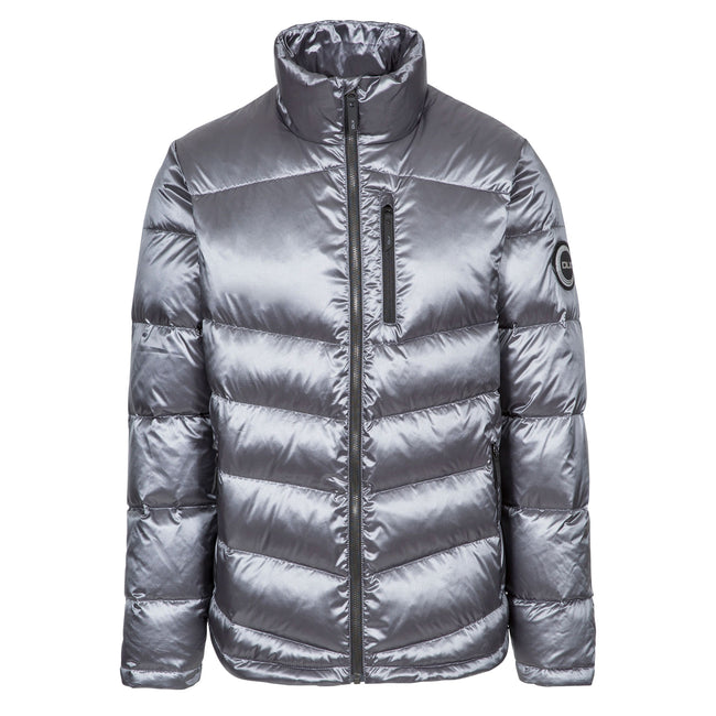 Pewter Grey - Front - Trespass Mens Gene DLX Down Jacket