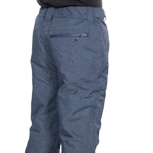 Navy Marl - Close up - Trespass Mens Denver Ski Trousers