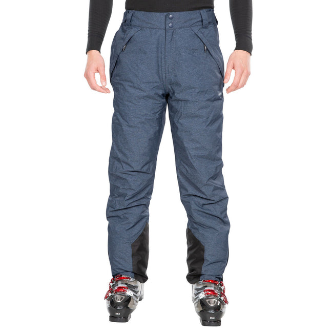 Navy Marl - Front - Trespass Mens Denver Ski Trousers