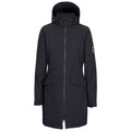 Black Marl - Front - Trespass Womens-Ladies Maria DLX Long Length Soft Shell Jacket