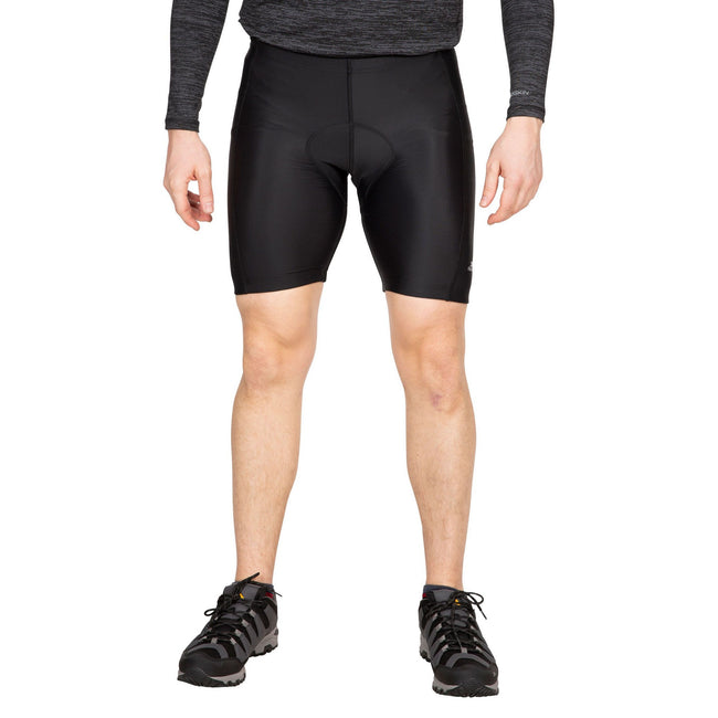 Black - Back - Trespass Mens Decypher II Cycling Shorts