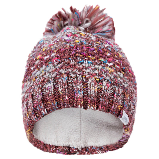Dark Cherry - Front - Trespass Womens-Ladies Zabella Knitted Beanie