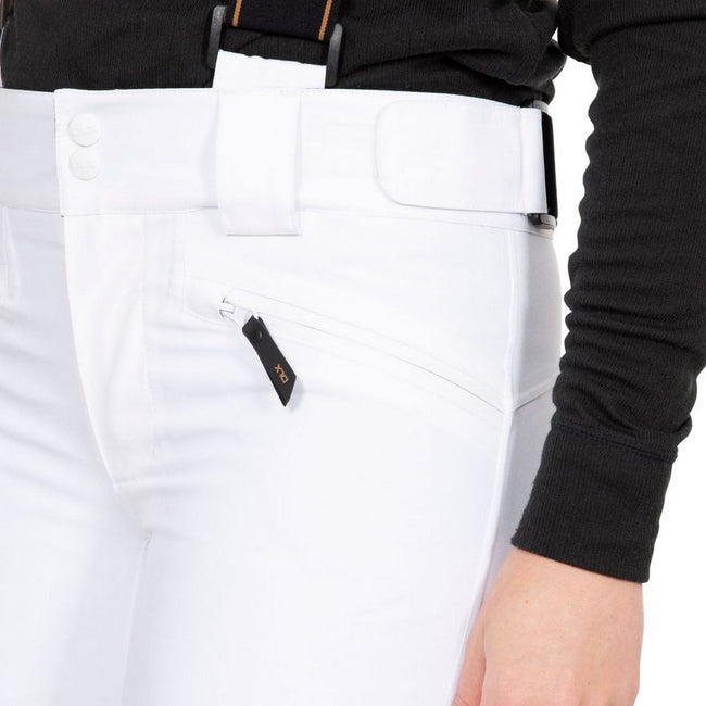 White - Pack Shot - Trespass Womens-Ladies Sylvia Ski Trousers