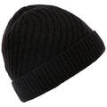 Black - Back - Trespass Womens-Ladies Twisted Knitted Beanie