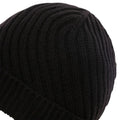 Black - Side - Trespass Womens-Ladies Twisted Knitted Beanie