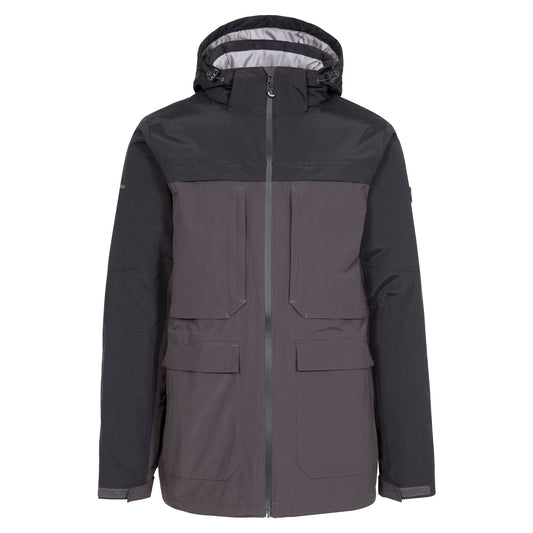 Dark Grey - Front - Trespass Mens Heathrack Waterproof Jacket