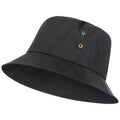 Black - Front - Trespass Unisex Adult Waxy Bucket Hat
