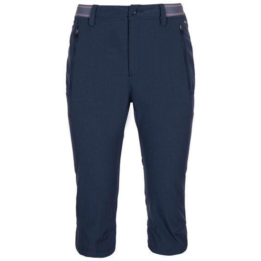 Navy - Front - Trespass Womens-Ladies Grateful 3-4 Shorts