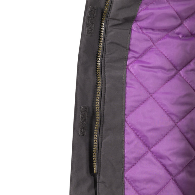 Dark Grey - Side - Trespass Girls Rhoda Waterproof Jacket