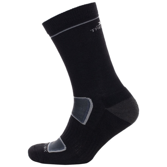 Black - Side - Trespass Mens Rizzle Eco Socks