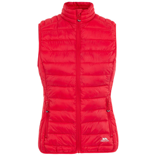 Red - Front - Trespass Womens-Ladies Teeley Packaway Gilet