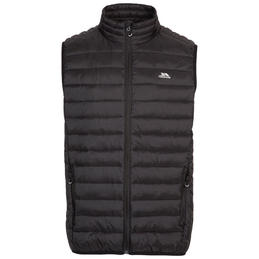 Black - Front - Trespass Mens Gallenton Packaway Gilet