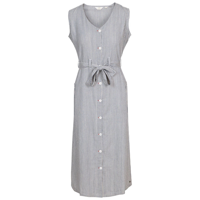 Navy Stripe - Front - Trespass Womens-Ladies Sally Casual Dress