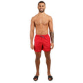 Red - Side - Trespass Mens Eugine Swim Shorts